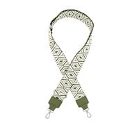 axy Schultergurt 4cm Breiter Verstellbarer Taschengurt für Handtaschen mit Azteken Muster Ersatz Wechsel Schulterriemen Ersatzgurt Trageriemen für Damen Taschen (Grün-Weiss)