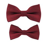 axy Vater-Sohn Partnerlook Fliege Schleife, bereits gebunden, gemusterte Fliegen, Konfirmation verstellbar in verschiedenen Farben FLIP2 (Bunt Nr.21)