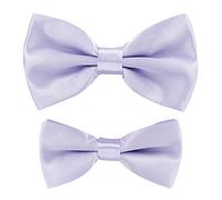 axy Vater-Sohn Partnerlook Fliege Schleife, bereits gebunden, in verschiedenen Farben Fliegen für Herren Kinder Jungen, Ideal für festival fotoshooting hochzeit FLIP1 (Helllila)