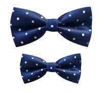 axy Vater-Sohn Partnerlook Fliege Schleife, bereits gebunden, Konfirmation verstellbar in verschiedenen Farben FLIP1 (Bunt Nr.12)