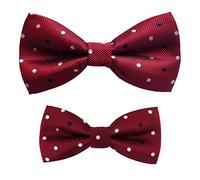 axy Vater-Sohn Partnerlook Fliege Schleife, bereits gebunden, Konfirmation verstellbar FLIP1 (Bunt Nr.7)