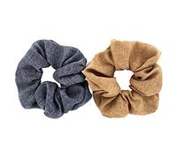 axy XXL Scrunchie Haargummi Set - 2x Stoff Haargummis Zopfhalter Zopfgummi Haarteil Haarband Scrunchies Doppelpack (Set 8)