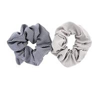 axy XXL Scrunchie Haargummi Set - 2x Stoff Haargummis Zopfhalter Zopfgummi Haarteil Haarband Scrunchies Doppelpack (Set 13)
