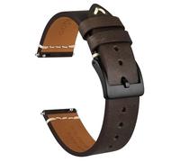 Ayadoo 22 mm Uhrenarmband aus italienischem Leder, Echte Lederbänder, Schwarz