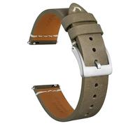 Ayadoo 22 mm Uhrenarmband aus italienischem Leder, Echte Lederbänder, Schwarz