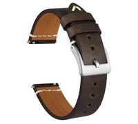 Ayadoo 22 mm Uhrenarmband aus italienischem Leder, Echte Lederbänder, Schwarz