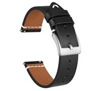 Ayadoo 22 mm Uhrenarmband aus italienischem Leder, Echte Lederbänder, Schwarz