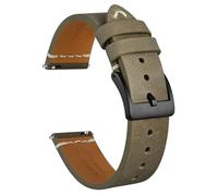 Ayadoo 22 mm Uhrenarmband aus italienischem Leder, Echte Lederbänder, Schwarz