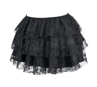 AYAZER Ballrock im europäischen und amerikanischen Palaststil, Retro-Renaissance-Spitzenrock, Schwarz, M