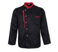 AYAZER Unisex Restaurant Küchenchef-Uniform-Hemd, Kurze/Lange Ärmel, Kochjacke, Arbeitskleidung, Lange Ärmel, S