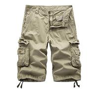 AYG Cargo Shorts Herren Bermudas Baumwolle Shorts Freizeit Sport 30-40