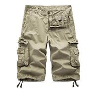 AYG Cargo Shorts Herren Bermudas Baumwolle Shorts(khaki,30)