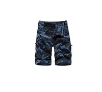 AYG Cargo Shorts Maenner Camouflage Shorts Herren Sommer Kurze Militär Hose Schwarz, 29