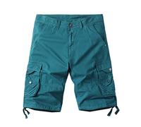 AYG Cargo Vintage Shorts Männer Bermuda Shorts Herren Kurze Sommer Hosen Blau, 40