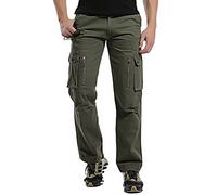 AYG Herren Cargo Hose Camouflage Trousers(Army Green,38)