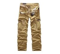 AYG Herren Cargo Hose Camouflage Trousers(Khaki,34)