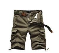 AYG Herren Cargo Shorts Bermuda Shorts Männer Militär Tarnung Hose Kurze Cargo Short Waist 29-44