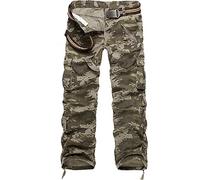AYG Herren Lässige Cargo Pant Cargo Hose Baumwolle Militär UK 29-40 Taille Gr. Größe 42-44, Wave Camouflage