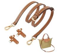 AYHYHLJZJ Schultergurt für Longchamp Tasche Damen, Schultergurt für Taschen Leder Longchamp,Longchamp Replacement Strap kit, Schulterriemen Leder für Crossbody Bag(Breite: 12 mm, Farbe: Braun&Gold)