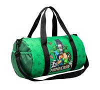Aymax Minecraft Creeper Jungen Sporttasche Trainingstasche Reisetasche Grün, 38x22x18 cm, Kinder Tasche aus 100% Polyester mit Schultergurt