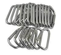 Aymzbd 20 Stück D Buckle Snap Hook Karabiner Schlüsselanhänger Schlüssel Aluminium Verschluss für Camping Rucksack Outdoor Boot