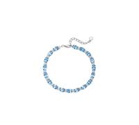 Ayoiow Armband Silber Damen Tennisarmband mit Topas und Zirkonia, Armkette Silber 925 Damen für Freundin 16+3| Sterlingsilber | Trendiger Modeschmuck für Neujahr