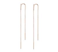 Ayoiow Damen Ohrstecker Modern Langer Kettenanhänger mit rundem 0,07-Karat-Diamanten, Gold Ohrstecker Damen für Sie| 9K Roségold | Trendiger Modeschmuck für Valentinstag