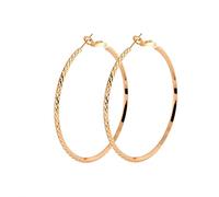 Ayoiow Ohrringe Modeschmuck Modern für Frauen, Rund 41 Mm Kein Edelstein Creolen, 14K Gelbgold Ohrstecker Gold 585 Echtgold für Freundin