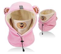 AYPOW Kinder Sturmhaube Winter, Thermo Fleece Schlupfmütze Balaclava Skimaske, Multifunktionale Winddichte Mütze Kapuze Verstellbare Gesichtsmaske Wintermütze Schal für Jungen Mädchen Outdoor