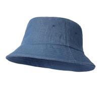 AYPOW Unisex XL/XXL Fischerhut, Großer Vintage Gewaschener Denim Baumwolle Bucket Hat, Faltbare Outdoor Sonnenhut Sommerhut, Eimerhut Angelhüte Freizeithut für Reisen Wandern, Herren Damen (57-65CM)