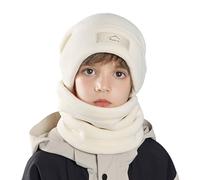 AYPOW Warme Beanie Mütze Schal WinterSet für Kinder 8-15 Jahre, Thermo Gefütterte Wintermütze Kappe Nackenwärmer Halswärmer Set für Jungen Mädchen, Winter Accessoires Sets für Outdoor Aktivitäten