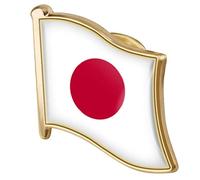Ayrsjcl 1 Stück Japan Flagge Pin Abzeichen Metall Revers Pin Brosche Japanische Flagge Neuheit Geschenk Revers Krawatte Pin Abzeichen Zubehör