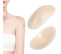 Aysatogc 1 Paar Schulterpolster Silikon Selbstklebend Schulterpolster Damen Wiederverwendbar Schulter Push-Up Pads für Frauen Männer Schulter Anti-Rutsch-Pads Jacken Blazer Mäntel
