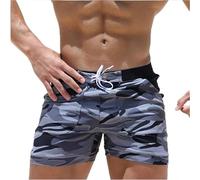 AYWTIUN Badeshorts Herren Badehose for Herren mit Taschen, Sommer, lässige Strandshorts, schnelltrocknend, Badeanzug, Bademode(Dark grey,L)