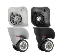 AYXAMO Kofferrollen Ersatzrollen 1 Paar Ersatz-Gepäckräder for Koffer, Reparatur-Handspinner-Rollen, A08, leise Gummiräder, Trolley-Teile(Grey Small)