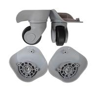AYXAMO Kofferrollen Ersatzrollen 3 Paar Ersatz-Gepäckräder for Koffer, leise, Spinner-Rollen, A08, Gummiräder, Trolley-Zubehör(Grey Small)