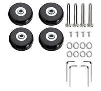 AYXAMO Kofferrollen Ersatzrollen 4 Stück leise Kofferräder Gummi Trolley Gepäckrollen Langlebiges Reisetaschenrad-Reparaturzubehör for leises Rollen(50mm-18mm-4 Wheels)