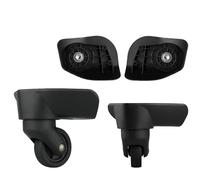 AYXAMO Kofferrollen Ersatzrollen Trolley-Räder Reise Gepäck Gepäck-Räder Räder Mute Universal Ersatz 20 Zoll 28(W023(2Wheels) Black)