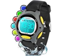 Ayybboo Kinderuhr Digital,Armbanduhr Kinder mit 7 Farben LED Licht,3ATM Wasserdicht Digitaluhr Kinder mit Wecker,Stoppuhr,Datum für Jungen Mädchen 4-15 Jahre,Geschenke zur Einschulung