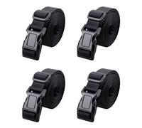 Azarxis 25mm Schwarz Nylon Gurtband mit Verstellbare Schnallen, Einstellbare und rutschfeste Gepäckgurt Koffergurt zum Sicheren Verschließen 4 Stück