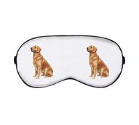 Azeeda 'Golden Retriever Hundesitting' Schlaf- / Reise-Augenmaske (EY00026666)