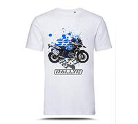 AZgraphishop T-Shirt mit Grafik R 1200 GS ADV Rallye Splatter Style TS-BM-028, Weiß, XL
