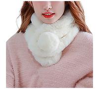 Azruma Damen Winter Plüsch Schal Flauschig Faux Kaninchenfell verdickte Wärme Winterschal Lässige Kunstpelz Fellkragen Schal Schlauchschal Loop Schals Halstücher für Teenager Mädchen