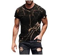 Azruma Herren Hemd T Shirt Batik Shirt Freizeit Rundhals Vintage Drucken ÜBergrößE Kurzarmshirt Sommer Tee Leicht Tops Die äRzte T-Shirt (Black-4, 6XL)