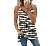 Azruma Sommer Oberteile Damen Opus Bluse Damen Damenblusen Sommer Mode Drucken Spitze V-Ausschnitt ÄRmelloses Tanktop Locker ÄRmellos Oberteile Trachtenbluse Damen Kariert (1-Black, S)