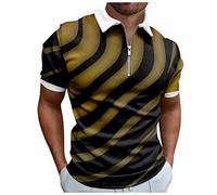 Azruma T Shirt Herren Mit Sprüche Top Coat Tshirt Herren Oversize Basic Tops Herren Shirts Kurzarm Weisses Hemd Männer Herrenhemden Funktionsshirt Herren Ärmellos(1-Brown,XXL)