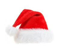 Azruma Weihnachtsmütze Unisex rot Weihnachten Hüte für Erwachsene und Kinder Samt Winter Plüschhut Lässige Warm Beanie Mütze Classic Wintermütze für Neujahr Festliche Holiday Party Supplies