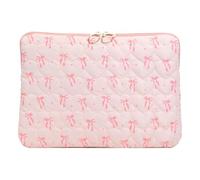 AZURAOKEY Puffy Laptop Sleeve Hülle niedliche Bogen Grafik tragen Laptop-Tasche Coquette Preppy Laptop Ärmeltasche Kawaii Pad Case Beutel Geschenk for Frauenrosa l l