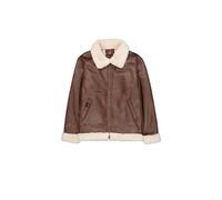 Alpha Industries Herren Kunstlederjacke B3 FL Brown S