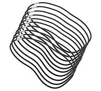 B Baosity 10 Stück 3mm Halskette, Halsband aus Kautschuk Set Schmuckband, Kautschukband Ketten selber Machen basteln Schwarz Kautschukkette - Schwarz, 55 cm